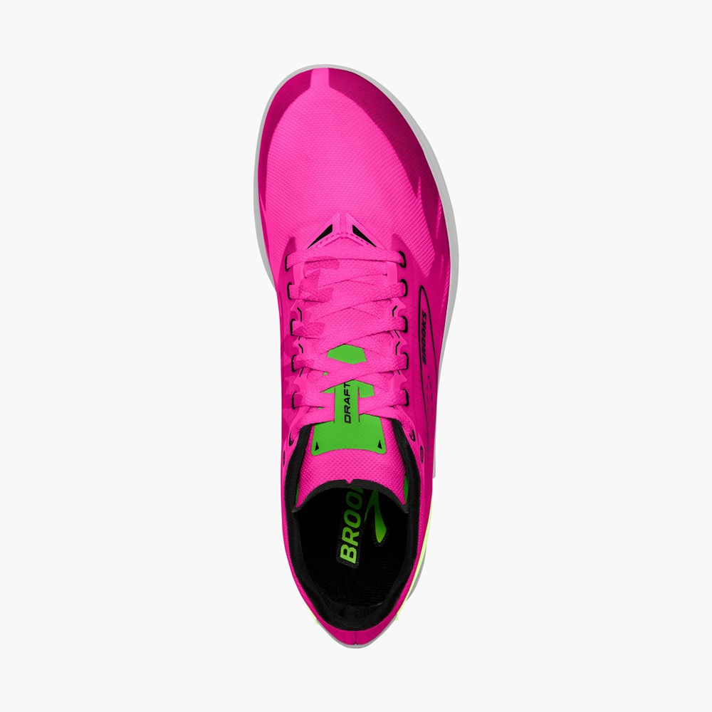 Chaussure Running Brooks Draft XC Spikeless Cross Country Rose Vert Noir Homme | NQI-5190438